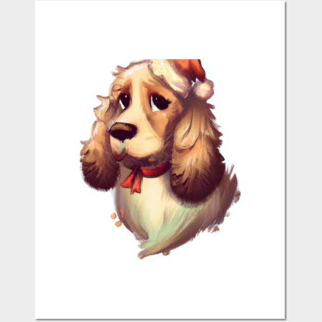 Cute English Cocker Spaniel Drawing Wall Art by Play Zoo